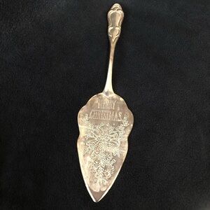 Merry Christmas Silverplate Pie/Cake Server